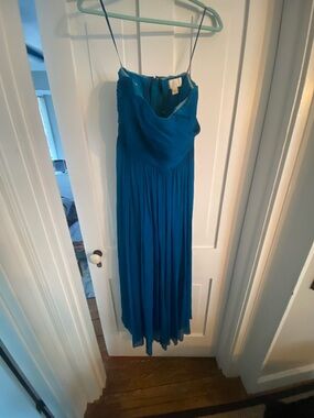 J. Crew Teal Maxi Dress with Spaghetti Straps